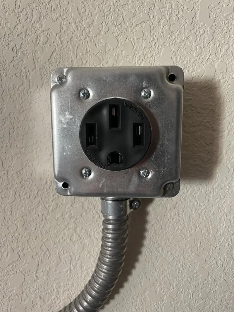 NEMA 14-50 outlet installed for Smart Home Electrical in Port Townsend